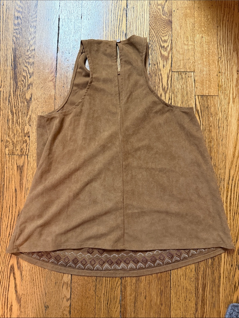 Hollister Brown Suede-Look Sleeveless Top - Picture 4 of 6
